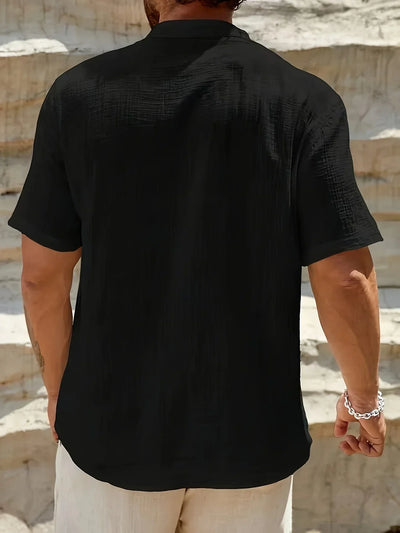 Valestra | Camicia estiva elegante con collo alto