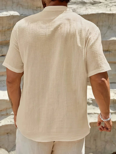 Valestra | Camicia estiva elegante con collo alto