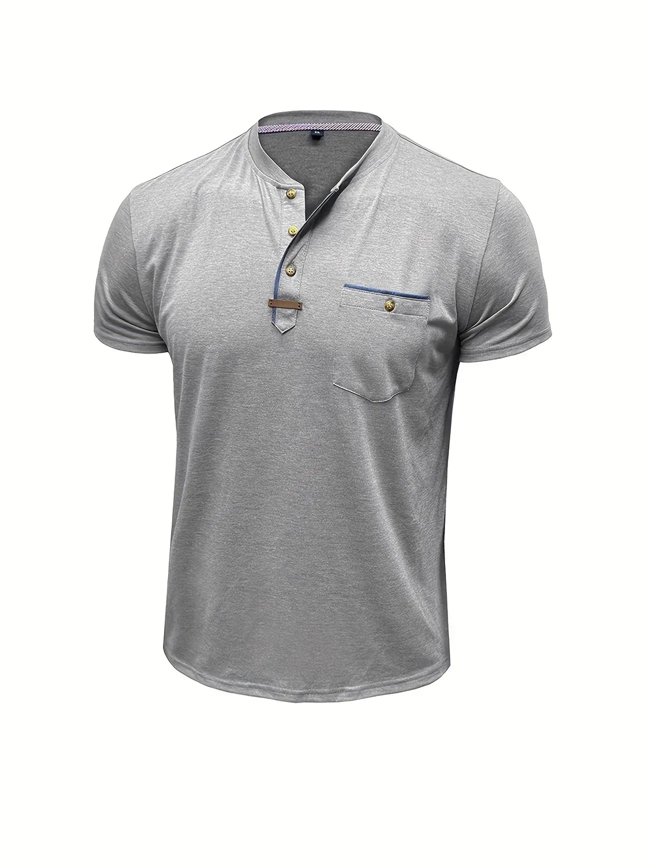 Valestra™ | T-shirt elegante con colletto rotondo e tasca