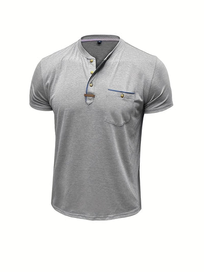 Valestra™ | T-shirt elegante con colletto rotondo e tasca