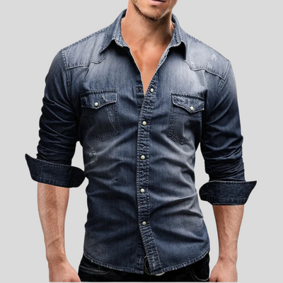 Valestra | Camicia in denim dallo stile moderno