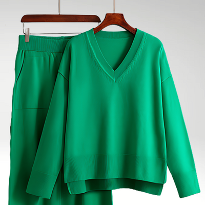 Valestra™ | Set Due Pezzi Luxe con Collo a V