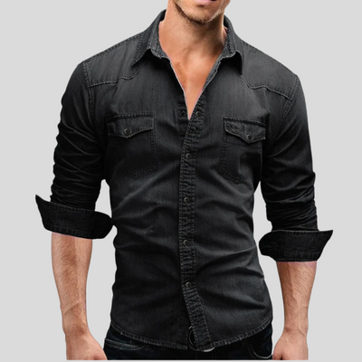 Valestra | Camicia in denim dallo stile moderno