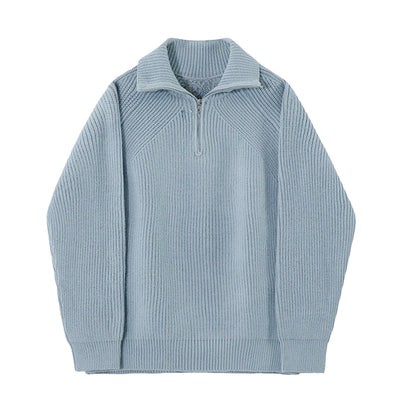 Valestra  Pullover Azure a quarti di zip.