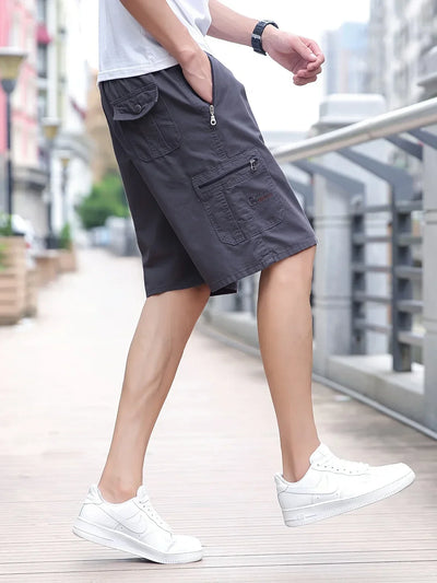 Valestra | Pantaloni cargo corti leggeri con tasche
