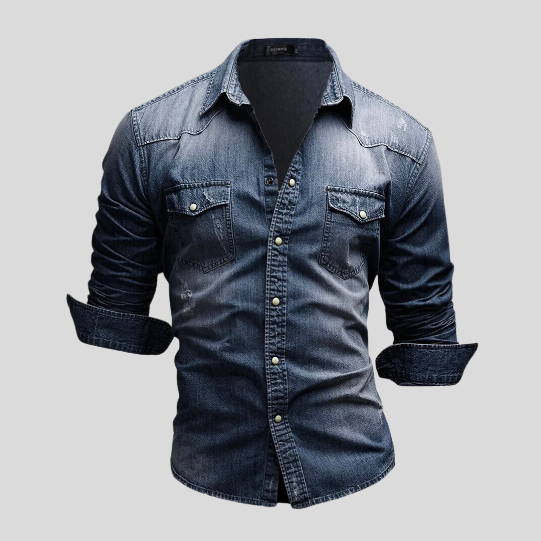 Valestra | Camicia in denim dallo stile moderno