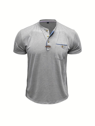 Valestra™ | T-shirt elegante con colletto rotondo e tasca