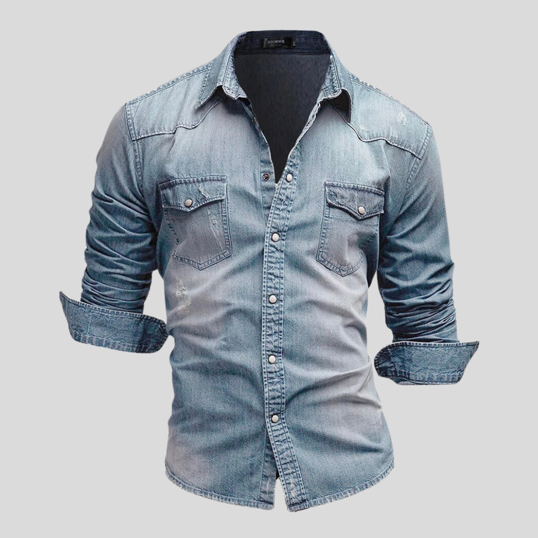 Valestra | Camicia in denim dallo stile moderno