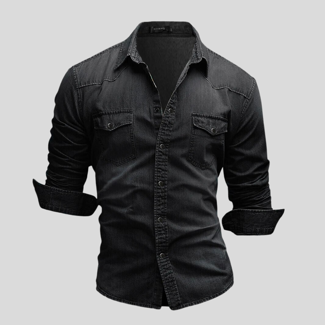 Valestra | Camicia in denim dallo stile moderno