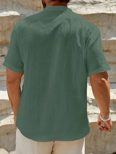 Valestra | Camicia estiva elegante con collo alto