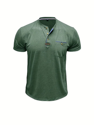 Valestra™ | T-shirt elegante con colletto rotondo e tasca