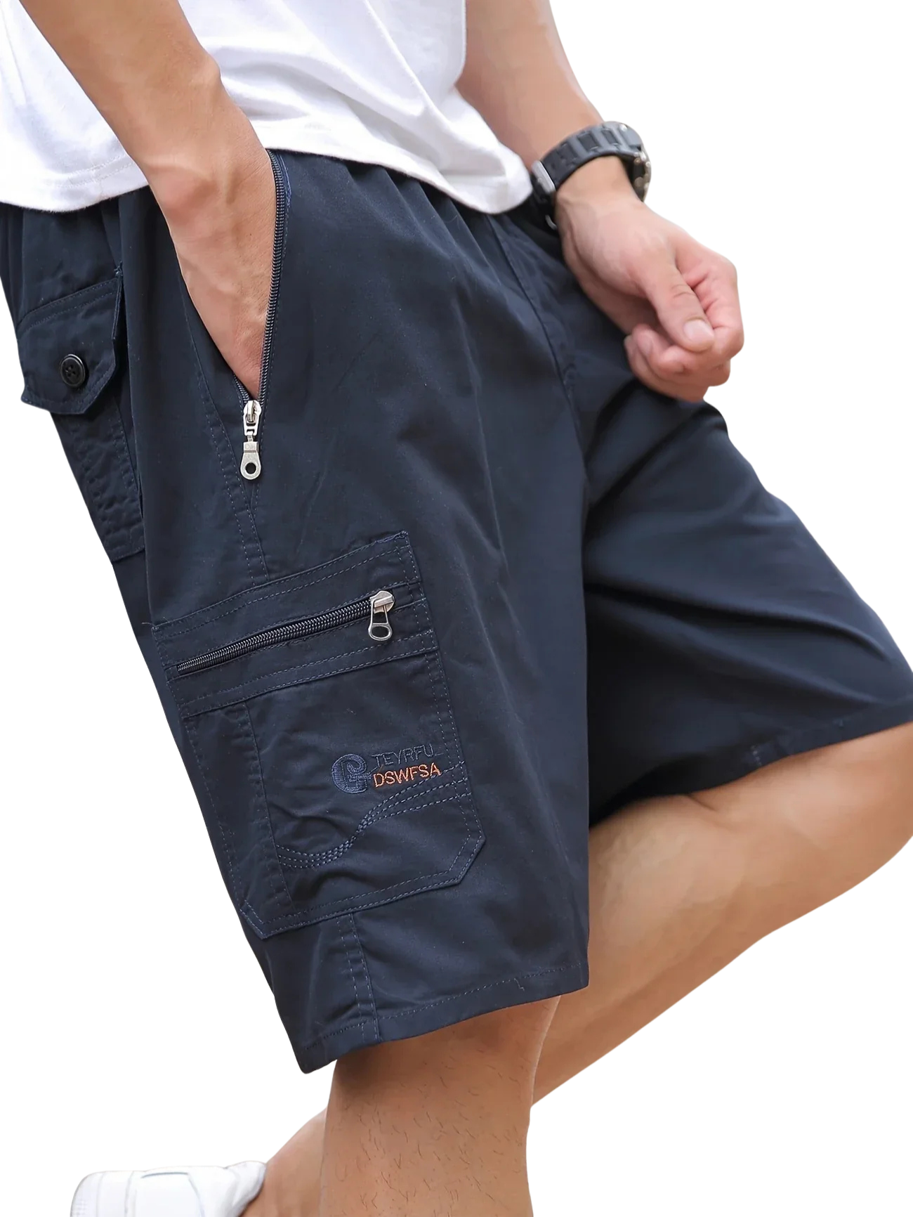 Valestra | Pantaloni cargo corti leggeri con tasche