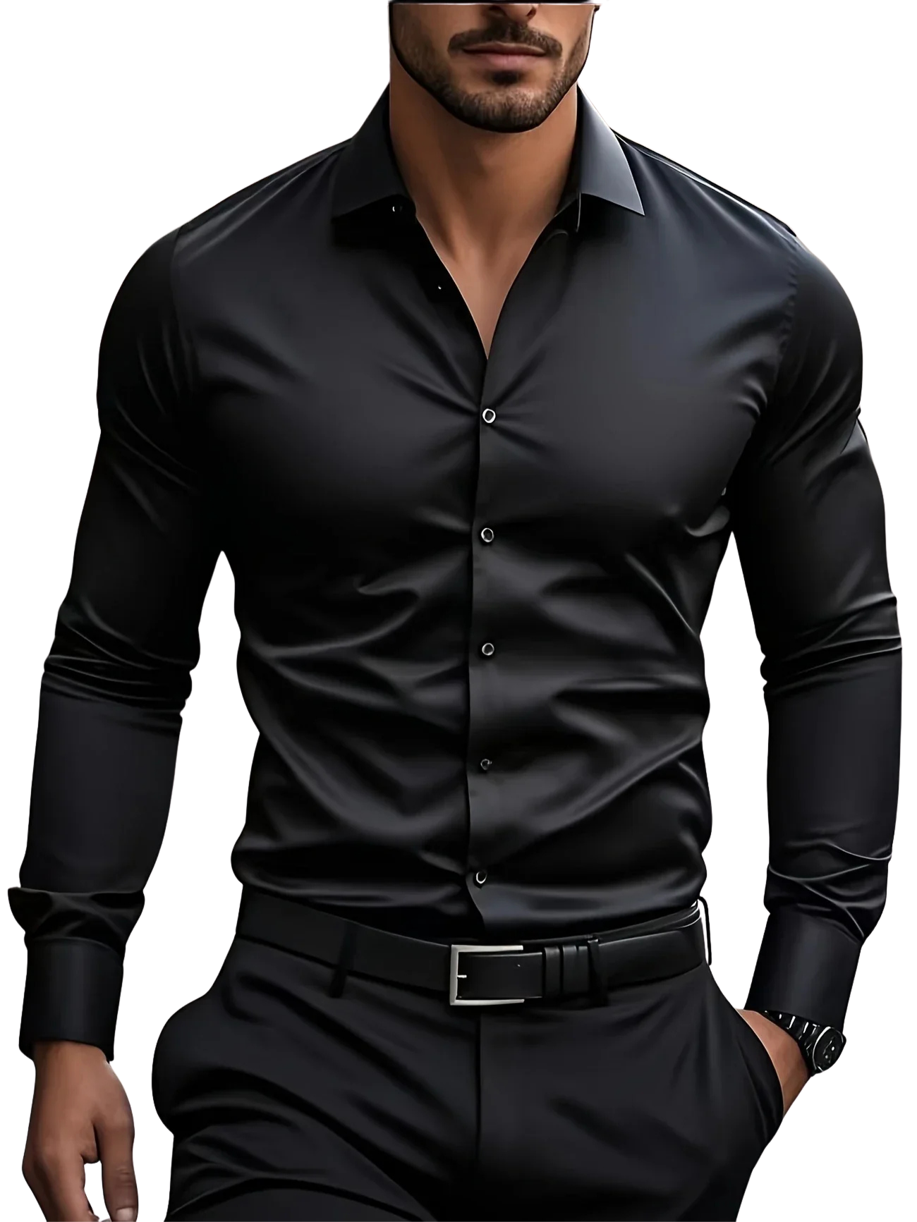 Valestra™ | Elegante camicia a maniche lunghe con bottoni