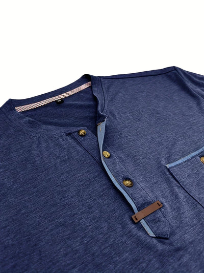 Valestra™ | T-shirt elegante con colletto rotondo e tasca