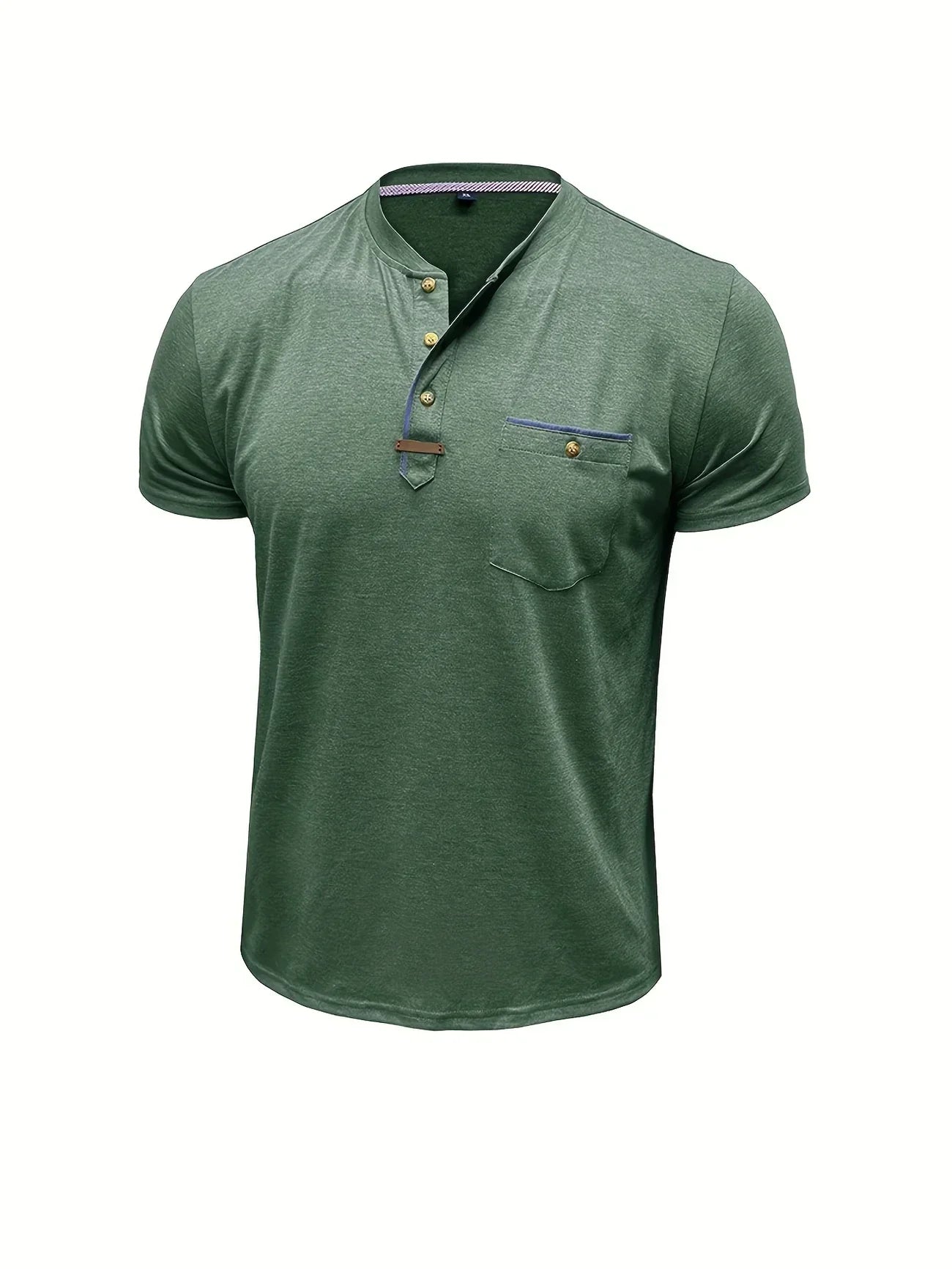 Valestra™ | T-shirt elegante con colletto rotondo e tasca