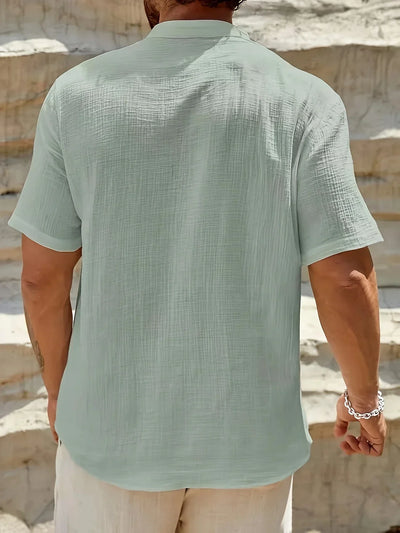 Valestra | Camicia estiva elegante con collo alto