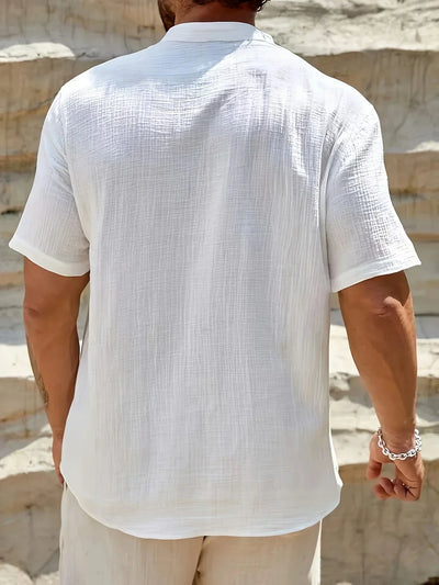 Valestra | Camicia estiva elegante con collo alto